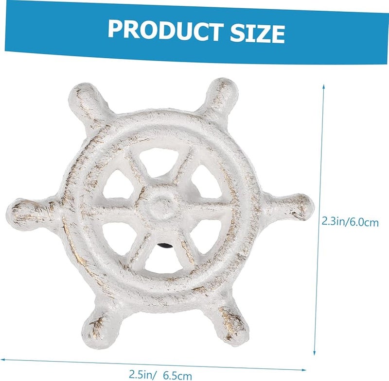 Ocean Theme Cast Iron Wardrobe Handles Retro Drawer Pull Knobs 2Pcs Set - Image 2